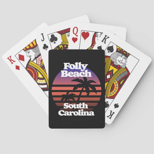 Baraja De Cartas Folly Beach South Carolina (Reverso)
