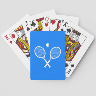Baraja De Cartas Fondo azul de raquetas de tenis