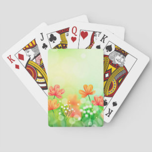 Baraja De Cartas Fondo borroso realista de primavera-52374