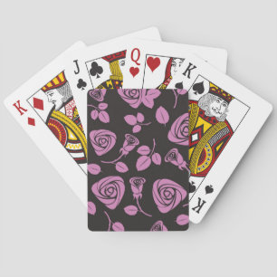 Baraja De Cartas Fondo color de rosa floral
