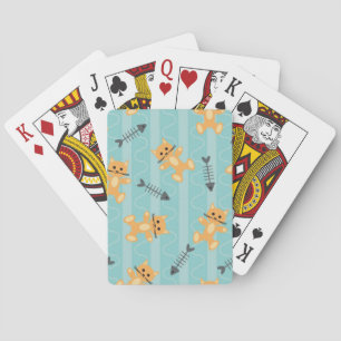 Baraja De Cartas fondo con los gatos