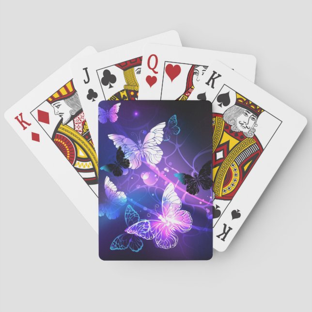 Baraja De Cartas Fondo con mariposas nocturnas (Reverso)