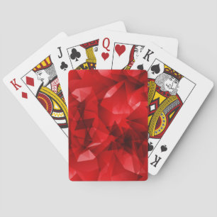 Baraja De Cartas Fondo de cristal geométrico abstracto rojo