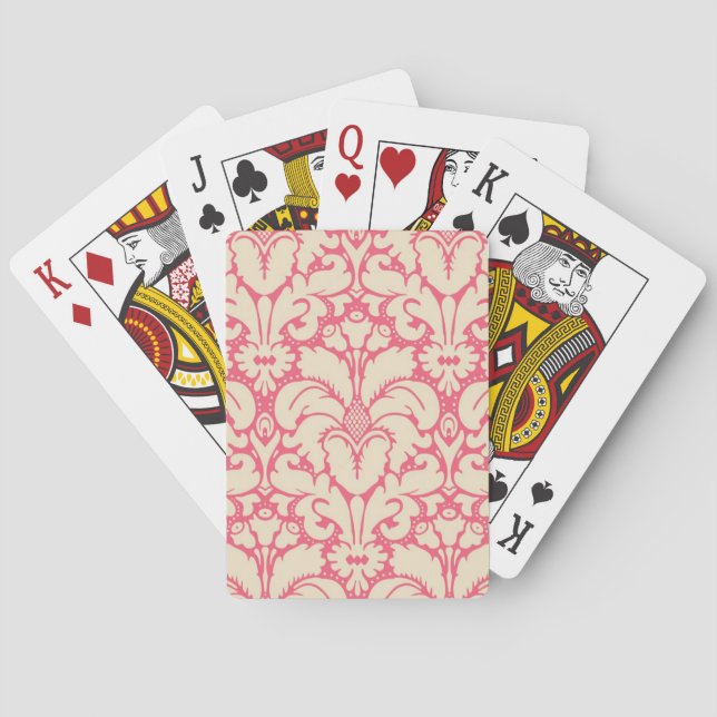 Baraja De Cartas Fondo de damasco de estilo barroco 2 (Reverso)