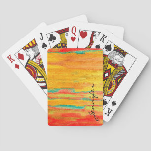Baraja De Cartas Fondo de grano de madera moderno colorido
