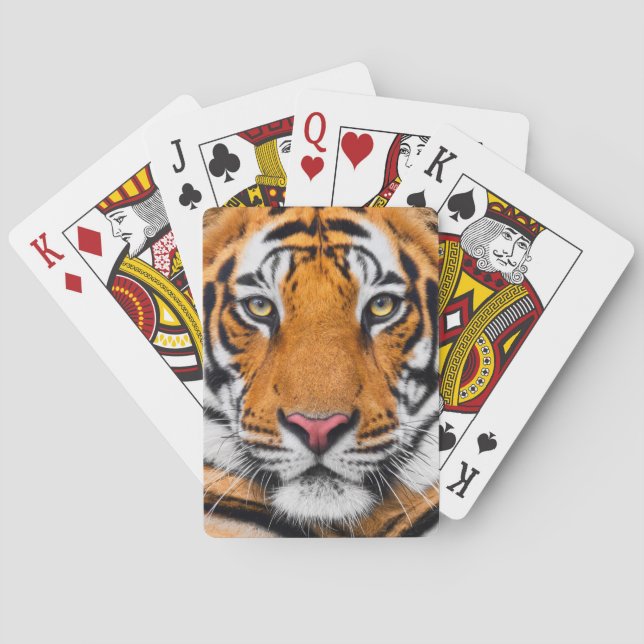 Baraja De Cartas Fondo de la cara del tigre (Reverso)