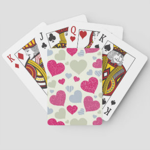 Baraja De Cartas Fondo de los corazones
