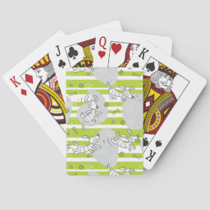 Baraja De Cartas fondo de patrón de reproducción de perros