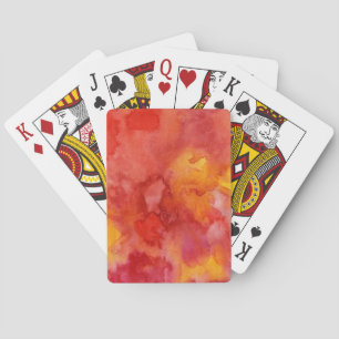Baraja De Cartas Fondo de pintura acuarela.