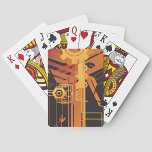 Baraja De Cartas Fondo de semitono técnico