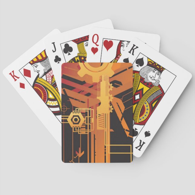 Baraja De Cartas Fondo de semitono técnico (Reverso)