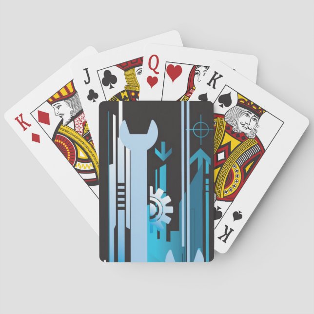 Baraja De Cartas Fondo de semitono técnico 3 (Reverso)