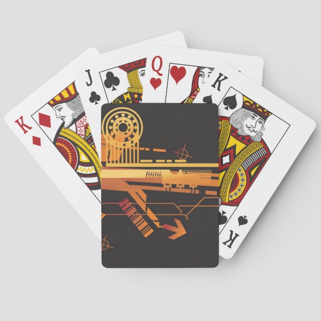 Baraja De Cartas Fondo de semitono técnico 6 (Reverso)