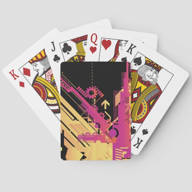 Baraja De Cartas Fondo de semitono técnico 7 (Reverso)