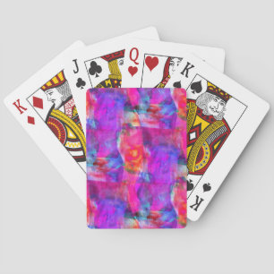 Baraja De Cartas Fondo de textura rosa, azul, rojo