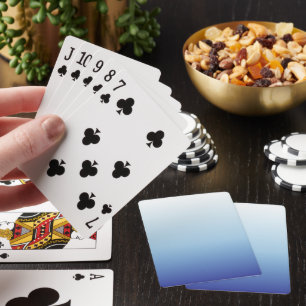Baraja De Cartas Fondo degradado azul minimalista