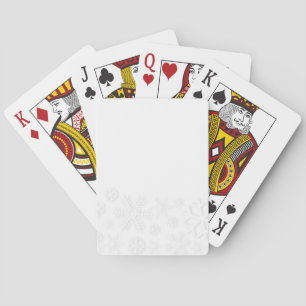 Baraja De Cartas Fondo del copo de nieve blanco