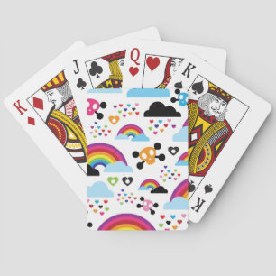 Baraja De Cartas Fondo del cráneo emo arco iris adolescente