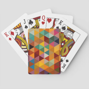 Baraja De Cartas Fondo del modelo de los triángulos del vintage