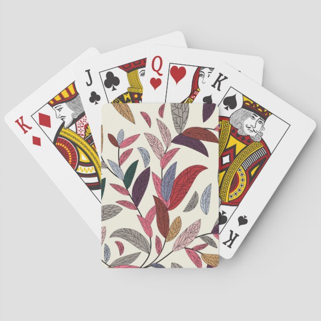 Baraja De Cartas Fondo floral (Reverso)