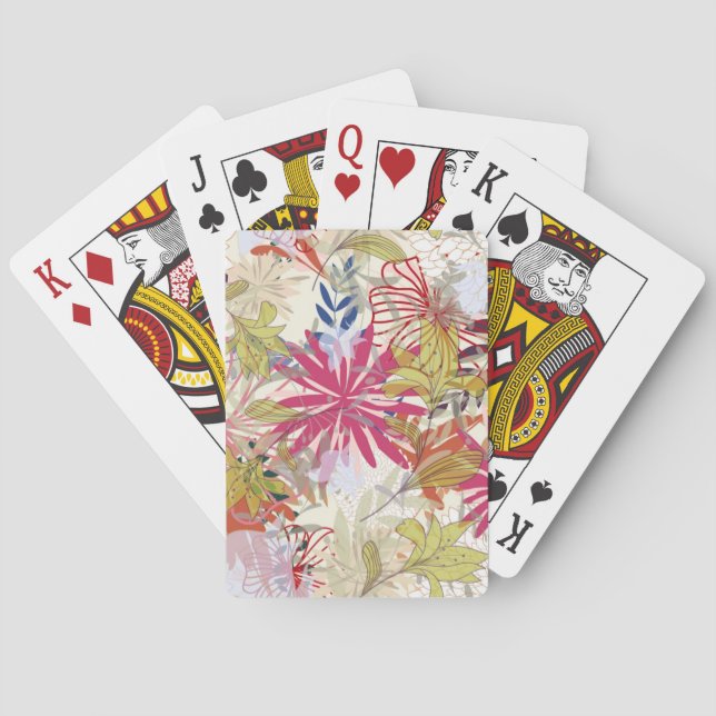 Baraja De Cartas Fondo floral 6 (Reverso)