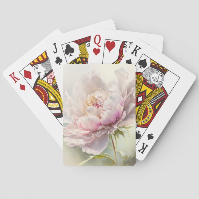 Baraja De Cartas Fondo floral. Florecimiento de primavera (Reverso)