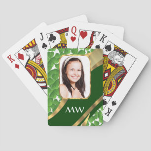 Baraja De Cartas Fondo fotográfico de shamrock verde