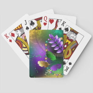 Baraja De Cartas Fondo irlandés mardi gras con cuentas