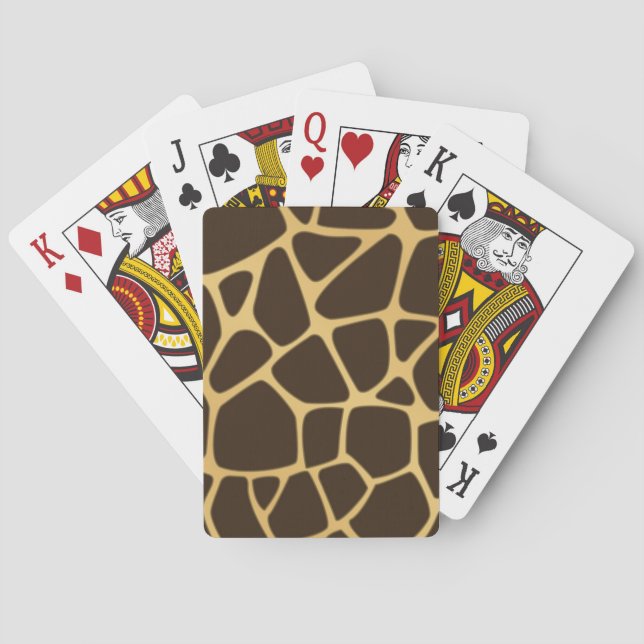 Baraja De Cartas Fondo manchado jirafa (Reverso)