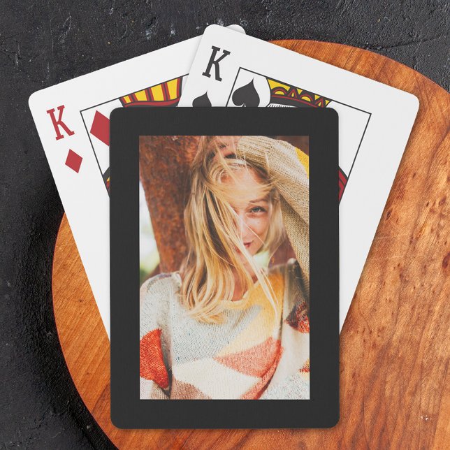 Baraja De Cartas Fondo negro de una sola plantilla de fotografía (Subido por el creador)