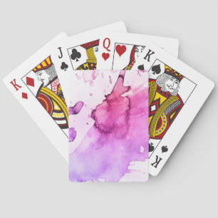 Baraja De Cartas Fondo pintado a mano 5 2 de la acuarela abstracta