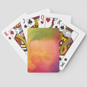 Baraja De Cartas Fondo pintado de acuarela abstracta