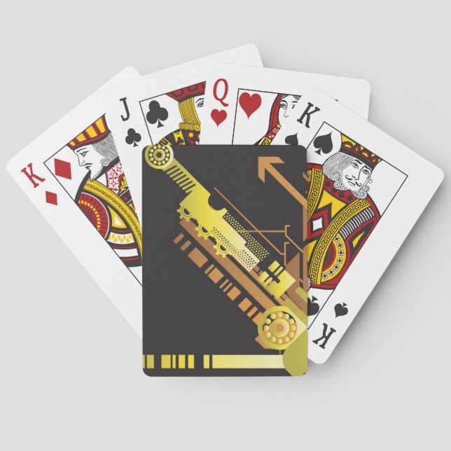 Baraja De Cartas Fondo técnico de medio tono 5 (Reverso)