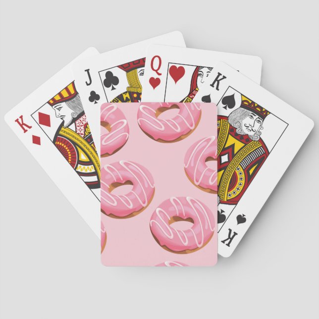 Baraja De Cartas Fondo transparente de donuts acristalados (Reverso)