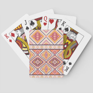 Baraja De Cartas Fondo tribal azteca a rayas sin soldadura