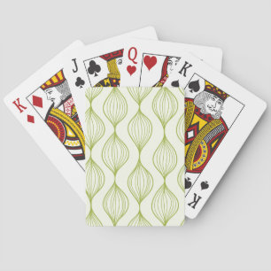 Baraja De Cartas Fondo vertical verde del modelo del ogee