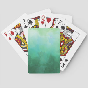 Baraja De Cartas Fondo vibrante de acuarela de aguamarina