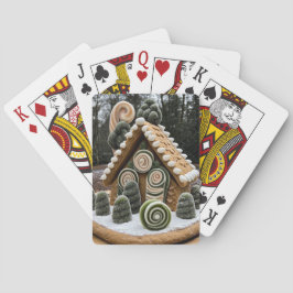 Baraja De Cartas Forest Mint Gingerbread Cottage Playing Cards