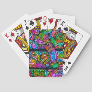 Baraja De Cartas Formas muy coloridamente abstractas art. 10