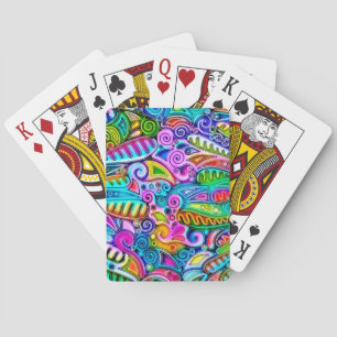 Baraja De Cartas Formas muy coloridas abstractas art. 9