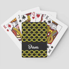 Baraja De Cartas Formas ovaladas amarillo negro
