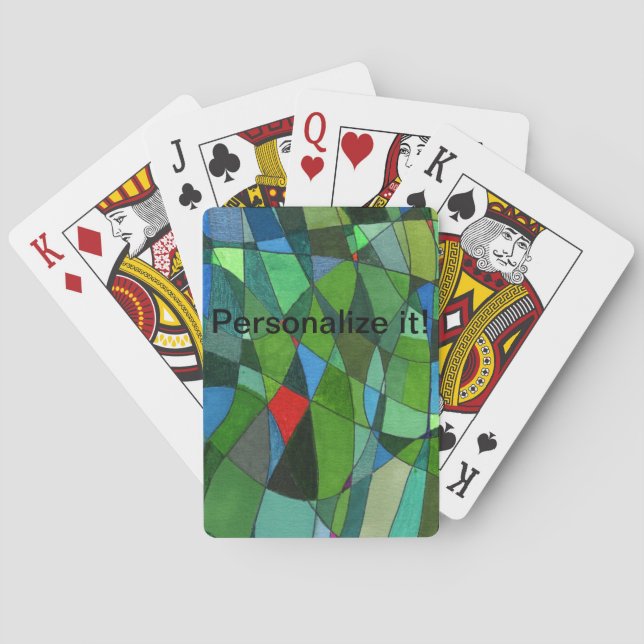 Baraja De Cartas Formas suavemente curvadas con acentos frescos de  (Reverso)