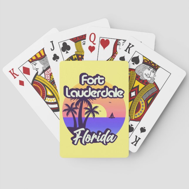 Baraja De Cartas Fort Lauderdale Florida (Reverso)