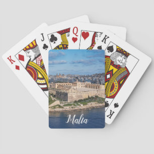 Baraja De Cartas Fort Manoel y Sliema desde La Valeta, Malta