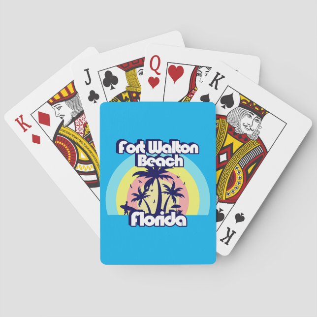 Baraja De Cartas Fort Walton Beach Florida (Reverso)