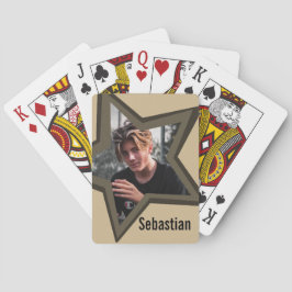 Baraja De Cartas Foto adolescente de una estrella negra con un nomb