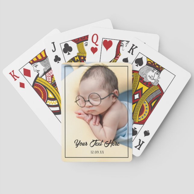 Baraja De Cartas Foto completa - Tarjetas de reproducción de texto  (Reverso)