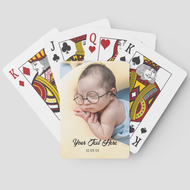 Baraja De Cartas Foto completa - Tarjetas de reproducción de texto  (Reverso)