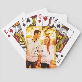 Baraja De Cartas Foto de amor agrega el nombre. Boda de año de fech