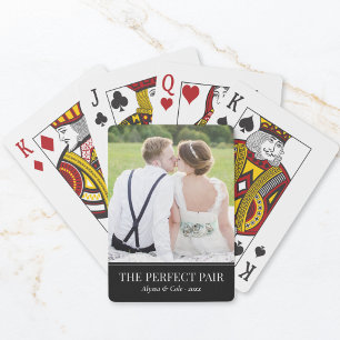 Baraja De Cartas Foto de boda personalizada de Pareja Perfecta